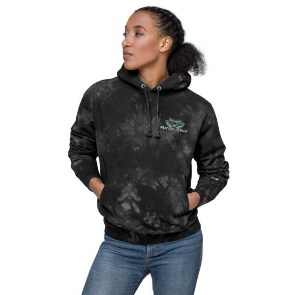 Fly Eagles Fly Unisex Champion tie-dye hoodie - Image 2