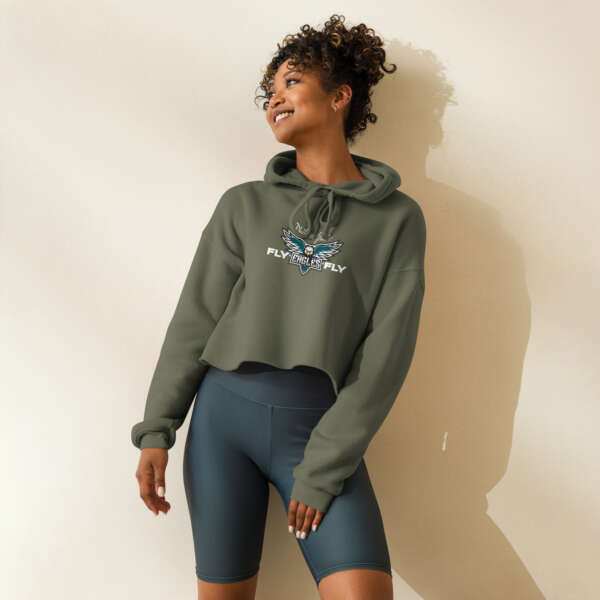 Fly Eagles Fly Crop Hoodie