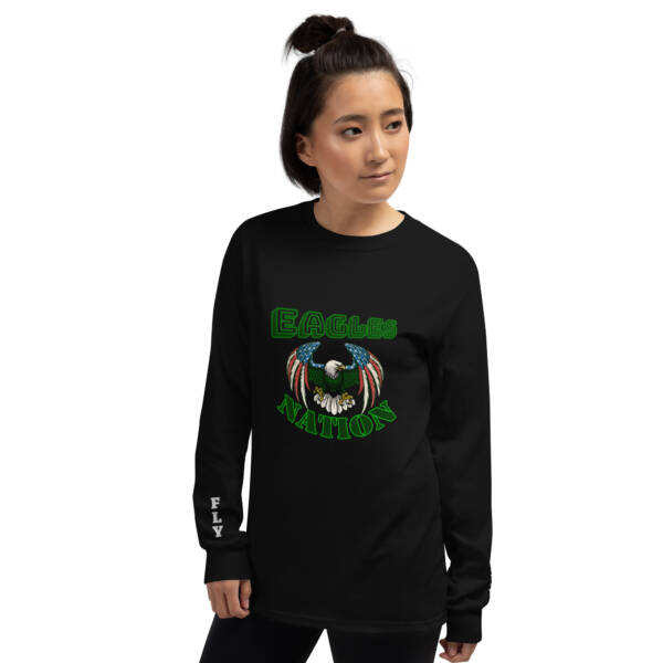 Eagle's Nation/Bleed Green Men’s Long Sleeve Shirt - Image 2