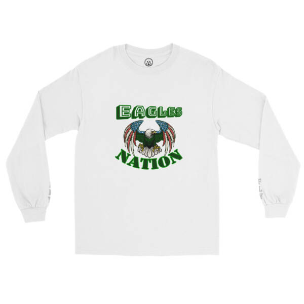 Eagle's Nation/Bleed Green Men’s Long Sleeve Shirt - Image 12