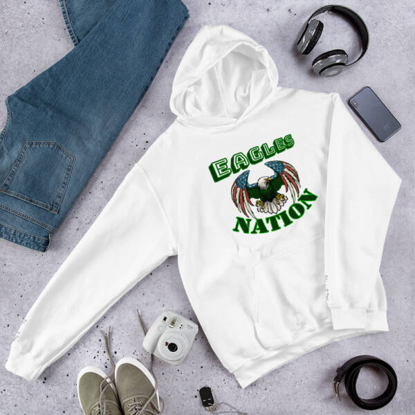 Eagle's Nation/Bleed Green Unisex Hoodie - Image 12